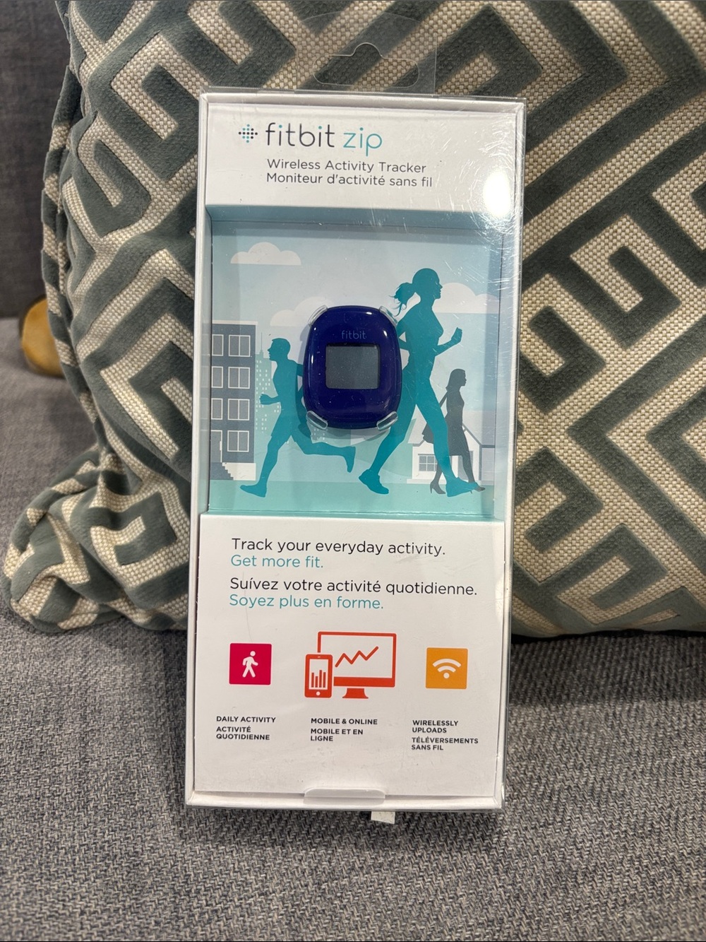 fitbit Zip Wireless Activity Tracker - Dark Blue/Purple Clip-On